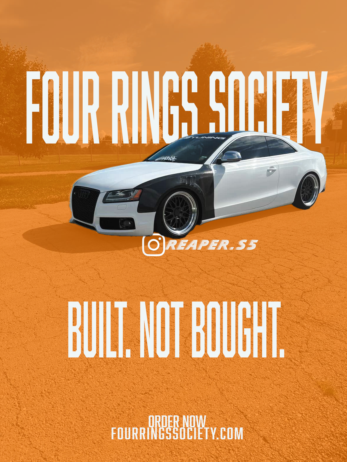 B8 S5 Vented Carbon Fiber Fenders