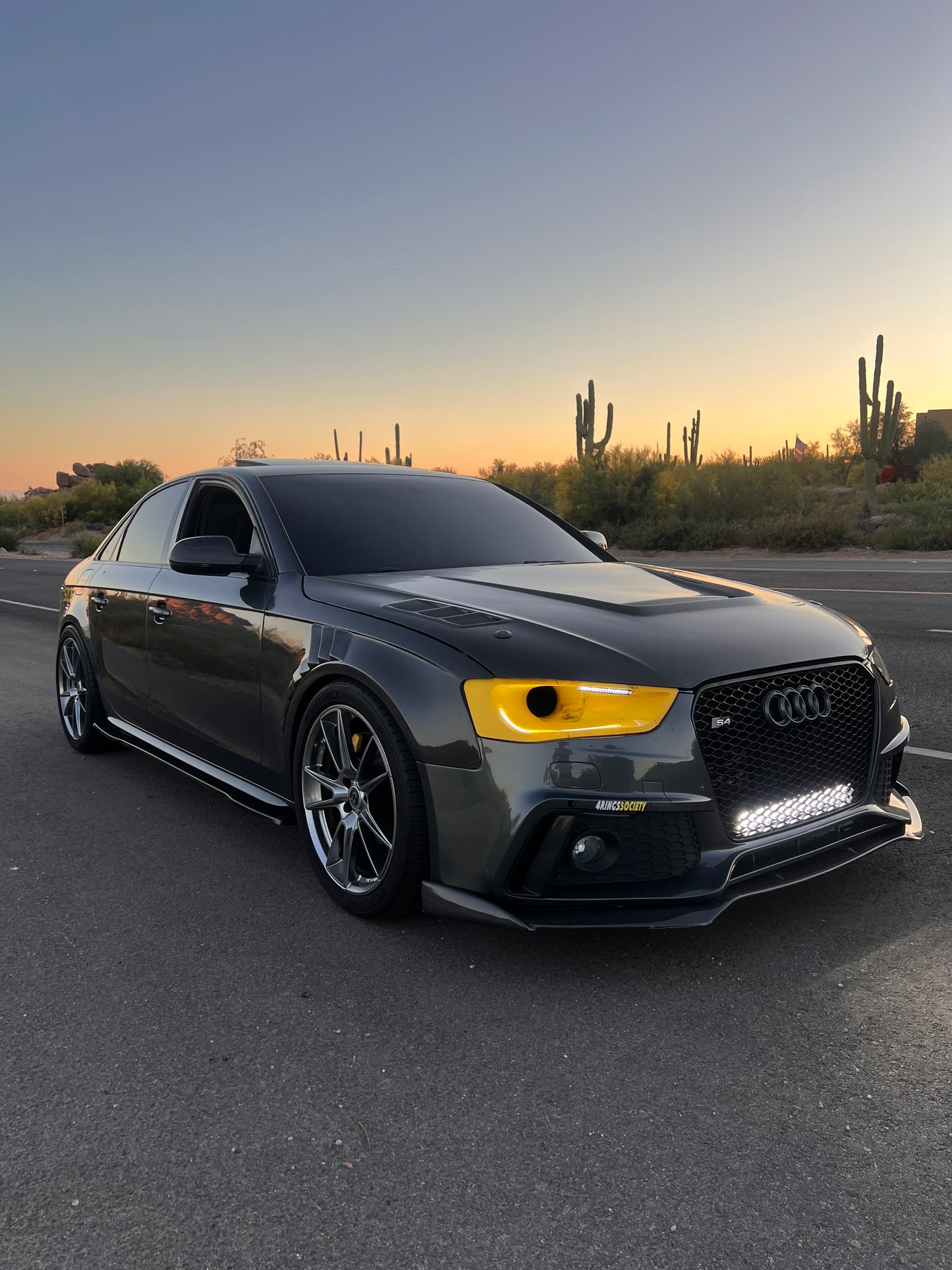 Audi B8/B8.5 S4/S5 Carbon Fiber Headlight Intake / Headlight Delete (2009–2016)