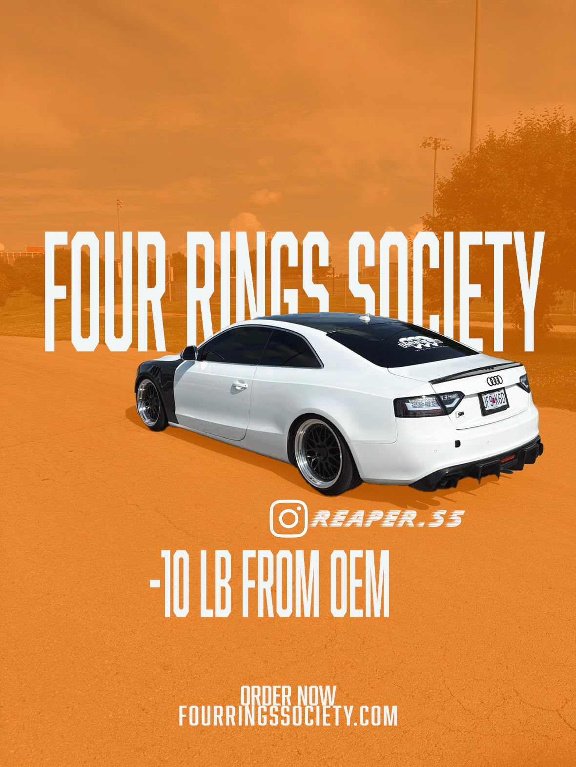 B8 S5 Vented Carbon Fiber Fenders