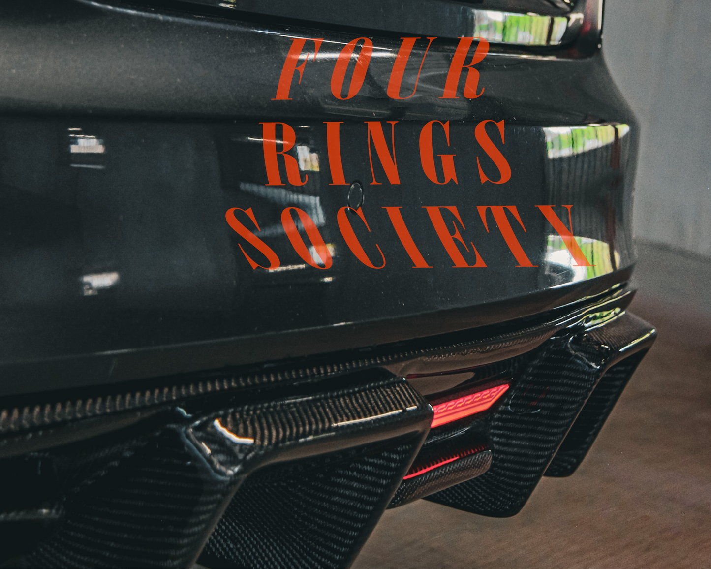 Audi A4/S4 B8.5 Carbon Fiber Rear Diffuser with Track Light (2013-2016)