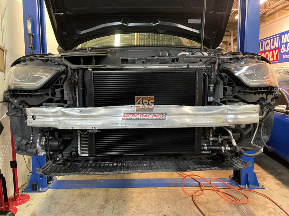 HIGH COOLANT CAPACITY heat exchanger (Black Finish) for Audi S6, S7, A7, A6, Q5, SQ5, S4, S5, A8-3.0T