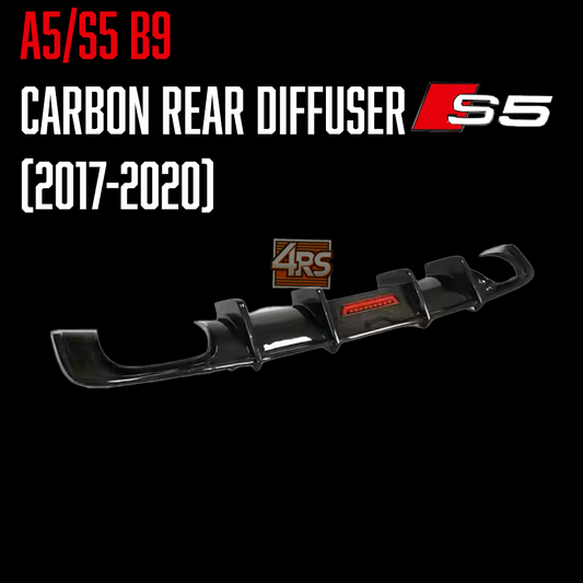 A5/S5 B9 Carbon Fiber Rear Diffuser (2017-2020)