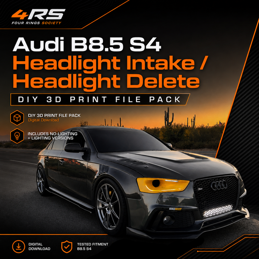Audi B8.5 S4 Headlight Intake / Headlight Delete DIY 3D Print File Pack