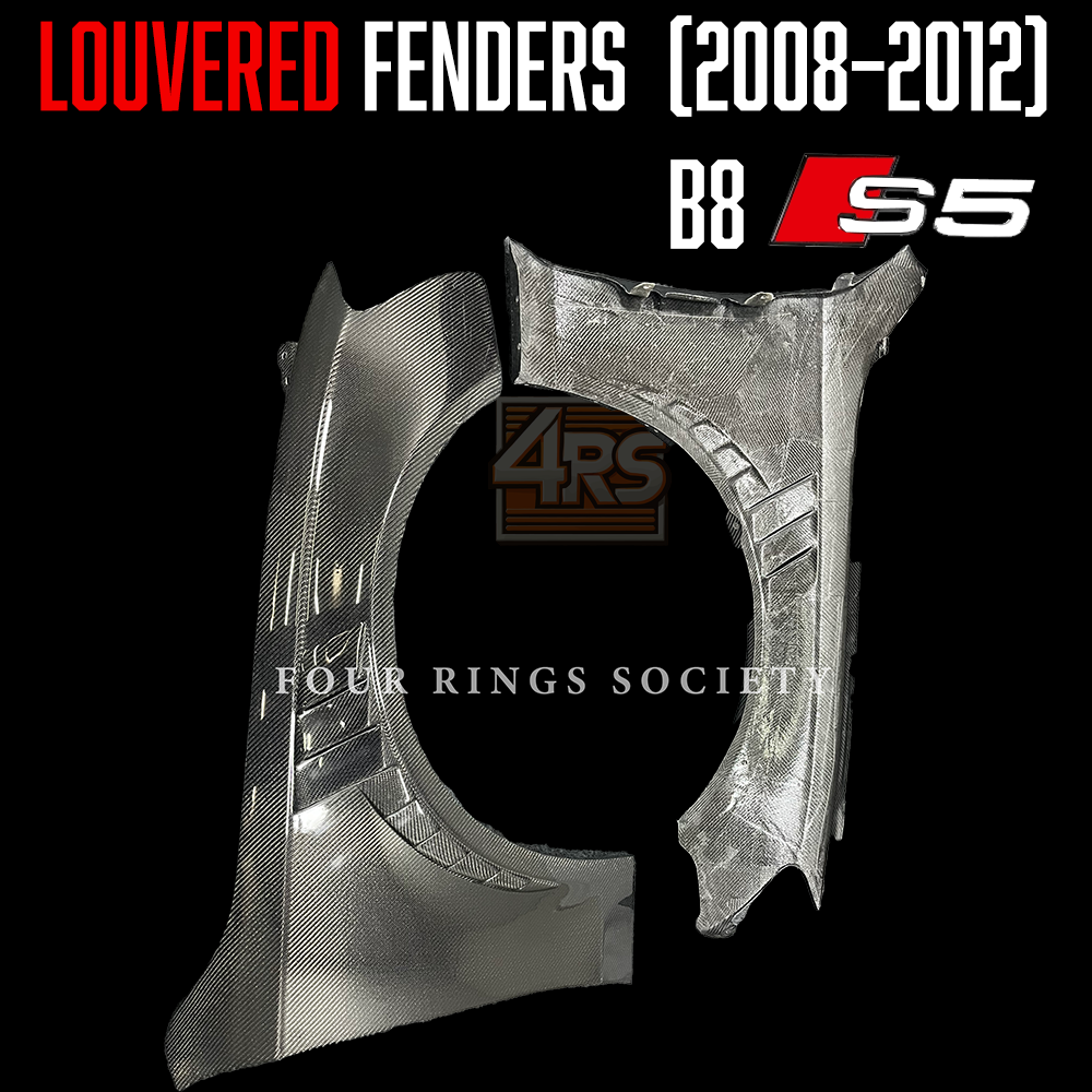 B8 S5 Vented Carbon Fiber Fenders (2008–2012)
