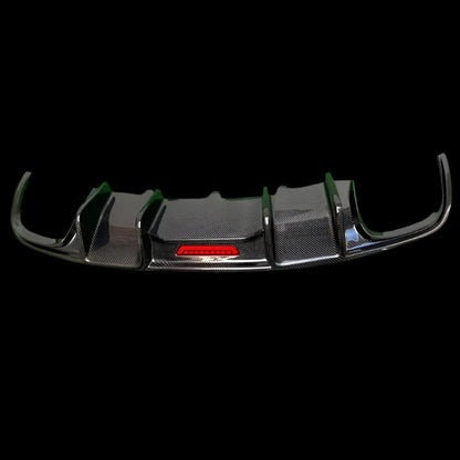 Audi A4/S4 B8.5 Carbon Fiber Rear Diffuser with Track Light (2013-2016)