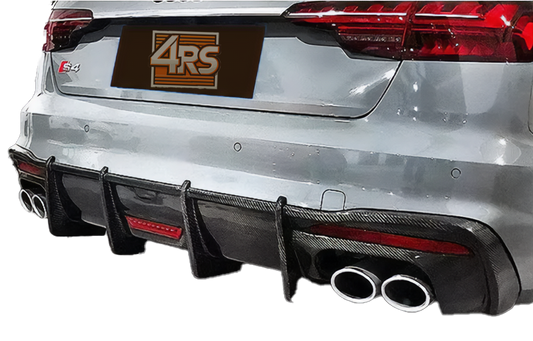 A4/S4 B9.5 Carbon Fiber Rear Diffuser with Integrated Light (2020-2023)