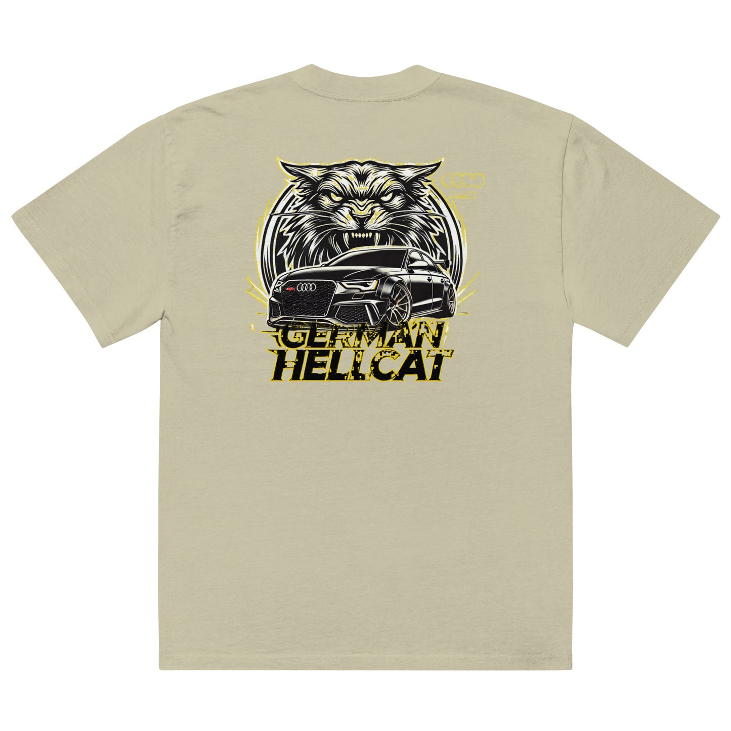 Oversized faded "German Hellcat" T-shirt